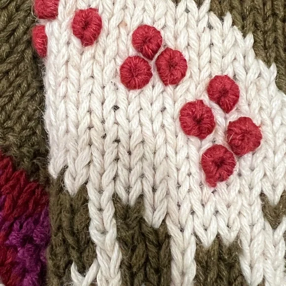 Vintage segrets sun prinst knitted by hand cardigan Sweater Size S - Picture 12 of 14